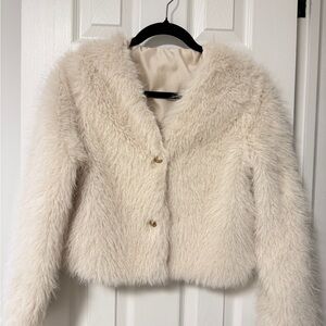 Cream Faux Fur Jacket